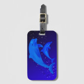 Dolfijnen Bagagelabel (Voorkant (verticaal))