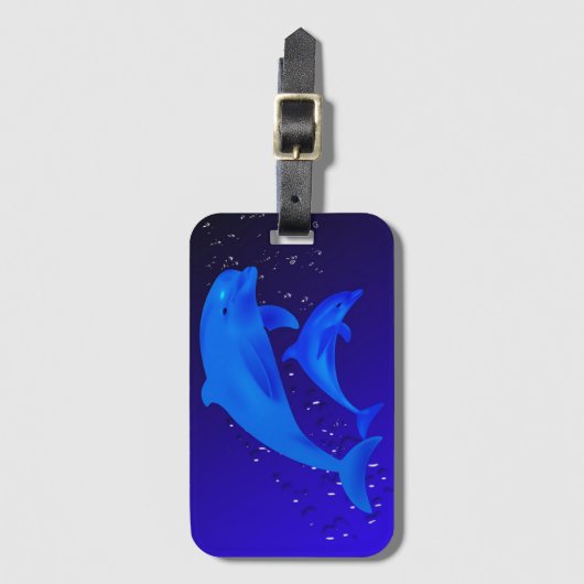 Dolfijnen Bagagelabel (Voorkant (verticaal))