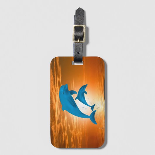 Dolfijnen Bagagelabel (Voorkant (verticaal))