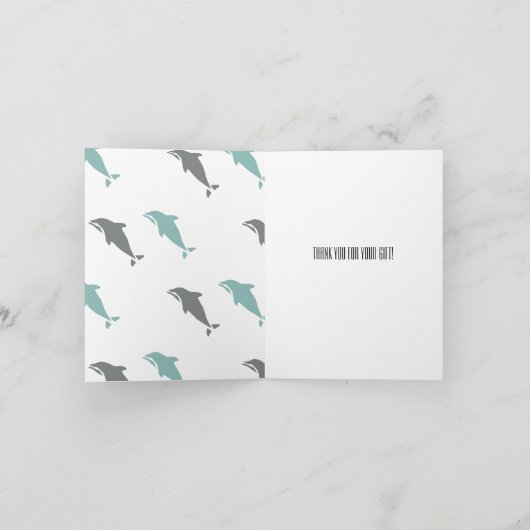 Dolfijnen Bedankkaart (Binnen)
