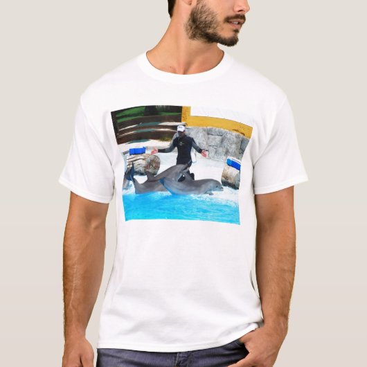 Dolfijnen begroeten de trainer t-shirt (Voorkant)