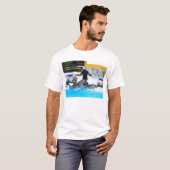 Dolfijnen begroeten de trainer t-shirt (Voorkant volledig)