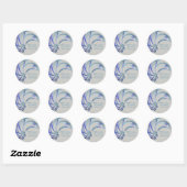 Dolfijnen Bewaar de datum Ronde Sticker (Vel)