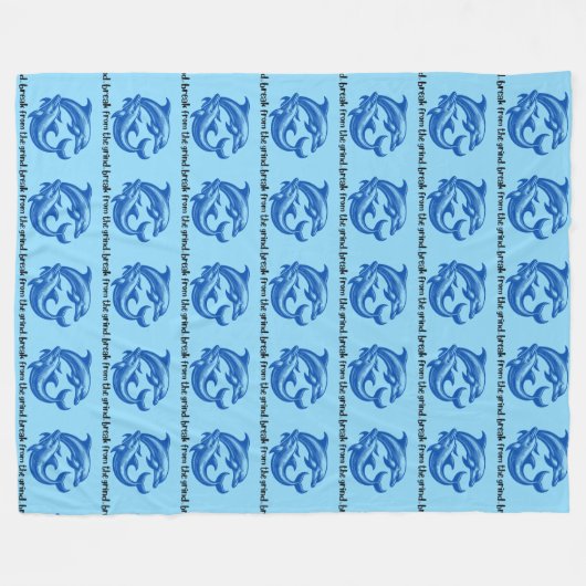 Dolfijnen BFTG Fleece Deken (Voorkant (Horizontaal))