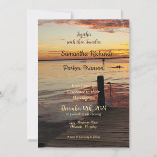 Dolfijnen bij de uitnodiging voor het Sunset Weddi