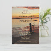 Dolfijnen bij de uitnodiging voor het Sunset Weddi (Staand voorkant)