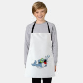 Dolfijnen bij duiken met waterbellen.PNG Schort (Gedragen)