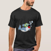 Dolfijnen bij duiken met waterbellen.PNG T-shirt (Voorkant)