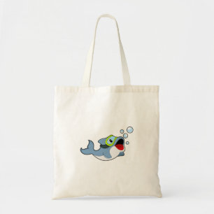 Dolfijnen bij duiken met waterbellen.PNG Tote Bag