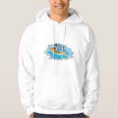 Dolfijnen bij surfen met surfboard hoodie (Voorkant)