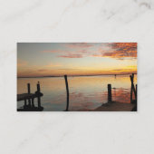 Dolfijnen bij zonsondergang visitekaartje (Achterkant)
