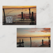 Dolfijnen bij zonsondergang visitekaartje (Voorkant / Achterkant)