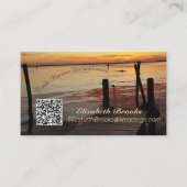 Dolfijnen bij zonsondergang visitekaartje (Voorkant)