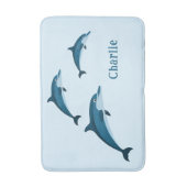 Dolfijnen blauw schattig badmat (Voorkant Verticaal)