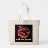 Dolfijnen Boodschappentas Grote Tote Bag (Achterkant)