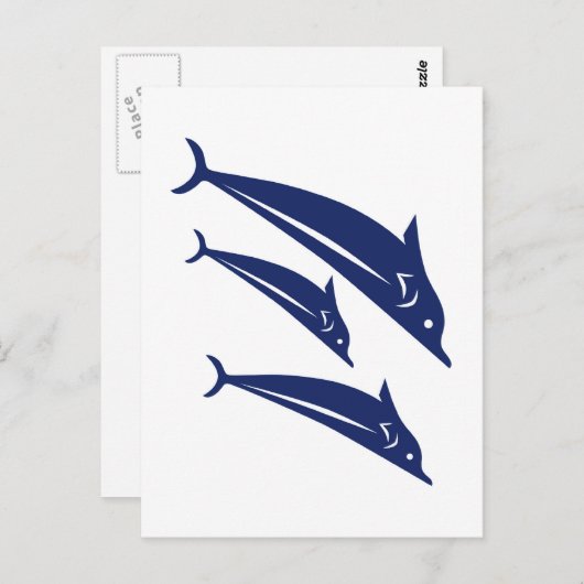 Dolfijnen Briefkaart (Voorkant / Achterkant)