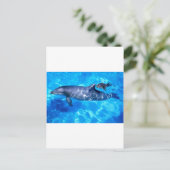 dolfijnen briefkaart (Staand voorkant)