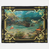 Dolfijnen/bruinvissen, zeeen schildpad Oceaan vis  Fleece Deken (Voorkant (Horizontaal))