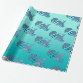 Dolfijnen Cadeaupapier (Uitgerold)