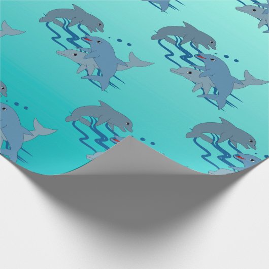 Dolfijnen Cadeaupapier (Hoek)