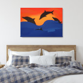 Dolfijnen Canvas Afdruk (Insitu (Slaapkamer))