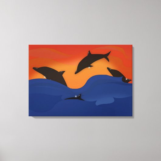 Dolfijnen Canvas Afdruk (Voorkant)