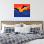 Dolfijnen Canvas Afdruk (Insitu (Slaapkamer))