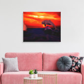 Dolfijnen Canvas Afdruk (Insitu (Woonkamer))