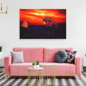 Dolfijnen Canvas Afdruk (Insitu (Woonkamer))