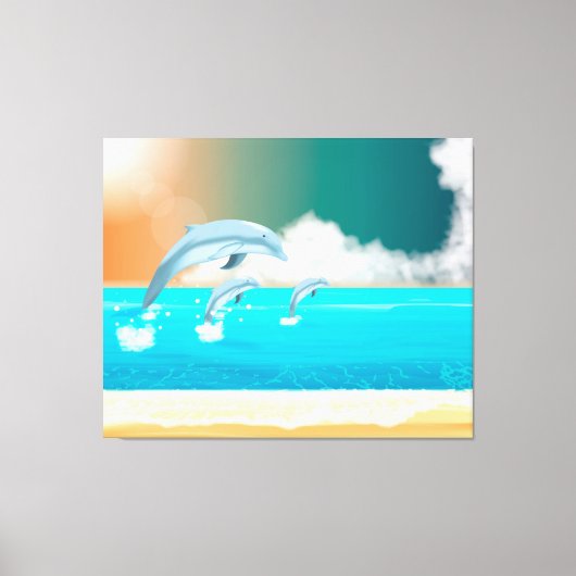Dolfijnen Canvas Afdruk (Voorkant)
