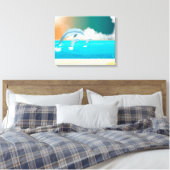 Dolfijnen Canvas Afdruk (Insitu (Slaapkamer))