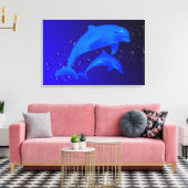 Dolfijnen Canvas Afdruk (Insitu (Woonkamer))