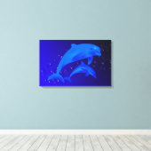 Dolfijnen Canvas Afdruk (Insitu (Houten vloer))