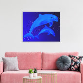 Dolfijnen Canvas Afdruk (Insitu (Woonkamer))