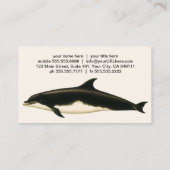  dolfijnen Delphinus Tursio, zeezoogdieren Visitekaartje (Achterkant)