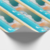 dolfijnen die in de oceaan breken cadeaupapier (Hoek)