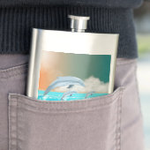 dolfijnen die in de oceaan breken flacon (Voorbeeld)