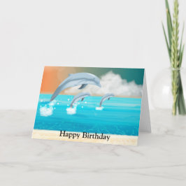 dolfijnen die in de oceaan breken kaart