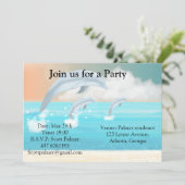 dolfijnen die in de oceaan breken kaart (Staand voorkant)