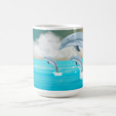 dolfijnen die in de oceaan breken koffiemok (Center)