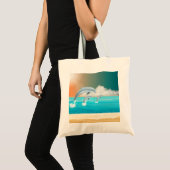 dolfijnen die in de oceaan breken tote bag (Voorkant (product))