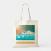 dolfijnen die in de oceaan breken tote bag (Achterkant)