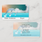 dolfijnen die in de oceaan breken visitekaartje (Voorkant / Achterkant)