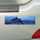 Dolfijnen die in de oceaan spelen bumpersticker (Op auto)