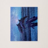 Dolfijnen die in de oceaan spelen legpuzzel (Verticaal)
