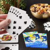Dolfijnen die in de zon spelen pokerkaarten (Insitu)