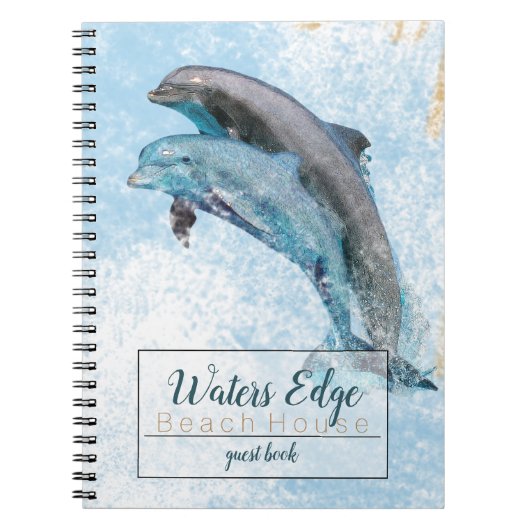 Dolfijnen die in water springen notitieboek (Voorkant)