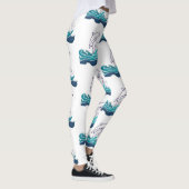 Dolfijnen die op golven rijden Custom Leggings (Rechts)