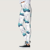 Dolfijnen die op golven rijden Custom Leggings (Links)