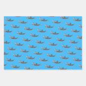 Dolfijnen die papier verpakken inpakpapier vel (Voorkant 2)